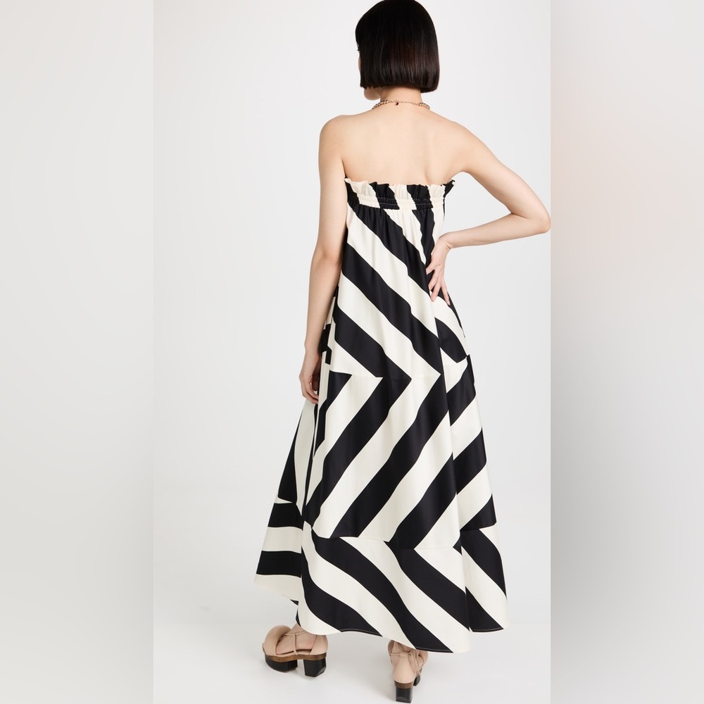 NWT $598 Tory Burch Wide Stripe Long Dress - Picture 4 of 13
